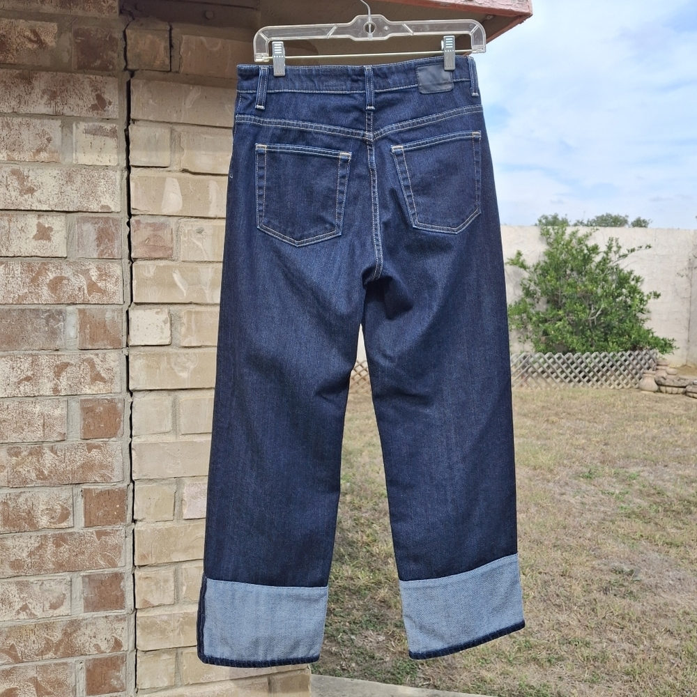 AG Adriano Goldschmied The Brett High Waisted Crop Straight Leg Jeans  Size 29 - Picture 9 of 16